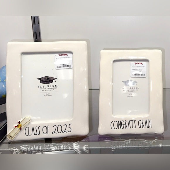 NWT Rae Dunn Ceramic Graduation Diploma Class 2025 Picture Photo Frame Congrats - Picture 1 of 3